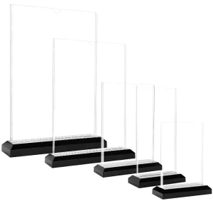 Sign Holder Double Sided Display Stand for Countertops Acrylic Stands for Display in Offices Restaurants and Events