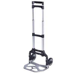 Silent Shopping Aluminum Hand Luggage Trolley with Rubber Wheel Folding Stair Climbing OEM Customizable Platform