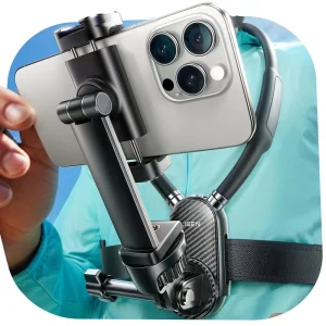 Silicone Neck Phone Mount Hands Free POV Video Holder 540° Rotation Flexible Holder for iPhone Action Camera Outdoor Vlog
