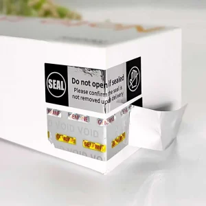Silver Dual Color Residue VOID OPEN Label Tamper Label Sticker Secure VOID Label for Paper Cardboard Security Sealing