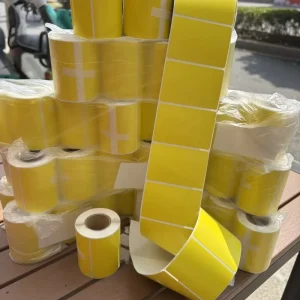 Silver PET Thermal Transfer Barcode Label Strong Adhesive Waterproof Sticker