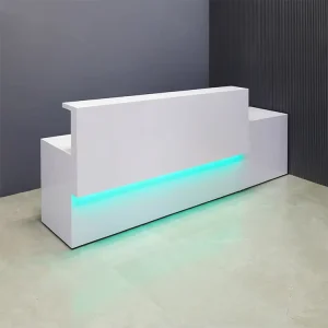Simple Modern Clothing Store Barber Shop Checkout Counter Led White Company Front Reception Desk
