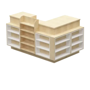 Simple Modern Grocery Store Cashier Desk Convenience Store Checkout Counter with Convenience Features