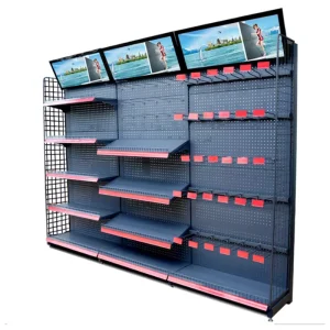 Single Side Snack Rack Supermarket Store Shelf Convenience Store Gondola Rack Display Steel Groceries Shelves Racking and Shelv