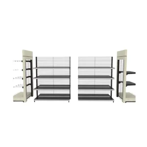 Single Sided Gondola Shelving Supermarket Rack