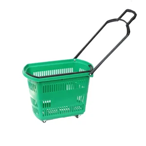Single Trolley Grocery Supermarket Shopping Basket for Sale