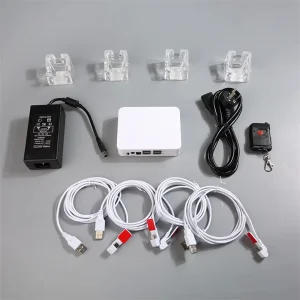 Sistema De Alarme Retail Store Exhibition Alarm Monitoring Anti Lost Device 4 USB System Mobile Phone Display Stand Holder