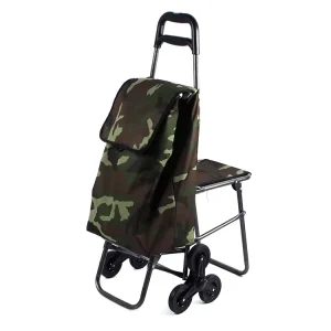 Six Wheels Shopping Trolley With Seat Go Upstairs