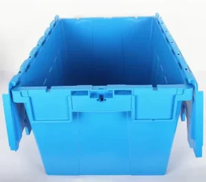 Slanted Insertion Logistics Turnover Box Storage Box Stackable with Flip Cover and Thickened Plastic Turnover Box