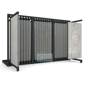 Sliding Metal Ceramic Tile Display Stand Floor Tile Showroom Displays Pushpull Stone Quartz Wooden Flooring Sample Display Rack