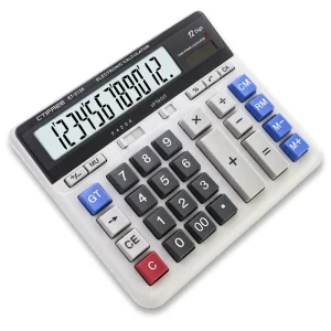 Small Solar Calculator Business 2135 Financial Cashier 12 Digit Display ABS Material CE Certified Calculator