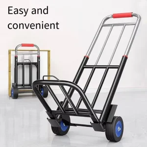 Small Trolley Folding Household Carrying Trailer Shopping Grocery Stall Trolley Light Portable Luggage Pulling Van OEM Collapse