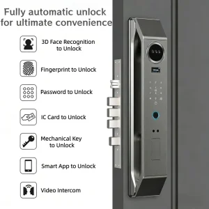 Smart Door Lock Biometric Fingerprint Password Keyless Entry Touchscreen Waterproof Anti Theft Security Smart Lock for Home