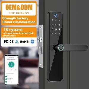 Smart Home System Tuya Smart Door Lock Smart Security Devices Anti-Theft Home Security Finger Recognition Door Lock