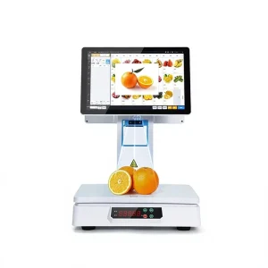 Smart Integrated Weighing POS Terminal Checkout System Touchscreen Fruit Shops Convenience Stores Supermarkets Core I3