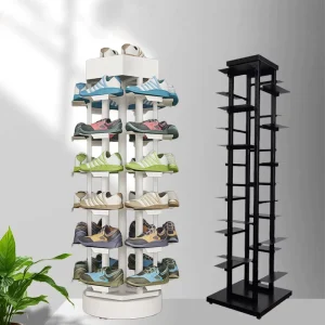 Sneaker Retail Chain Shop Fittings Factory Metal Powder Coat 4 Ways Stand Shoe Store Display Shelf Holder