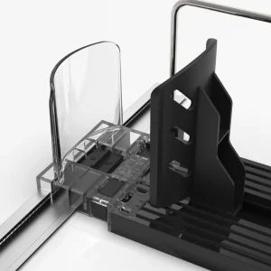 Soda Can Retail Product showcase Pushers Store Auto Feed Glides Gravity Roller Shelf System Fixed Lock Beverage Pusher