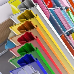 Soft PVC Label Holder Price Tag Plastic Sticky Hanging Shelf Price Strips for Gondola Pricing Display Stand