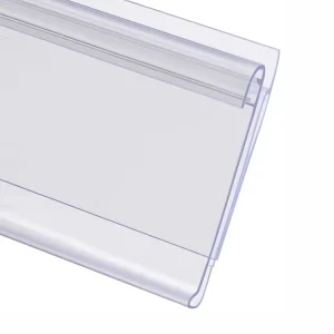 Soft Rigid Co extrusion 1210mm PVC Price Holder UPC Ticket Channel Label Holder Strip Plastic Price Tag Holder For Tego Shelves