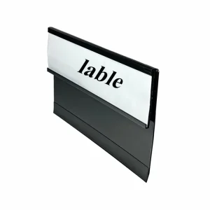 Soft Rigid Co-extrusion Price Tags Paper Label Holder Shelf Display TP Plastic PVC Data Strip for Price Label Black