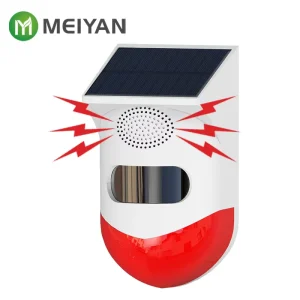 Solar Anti theft Alarm Motion Sensor Sound Light Siren Waterproof Outdoor Warning Strobe for Construction Site