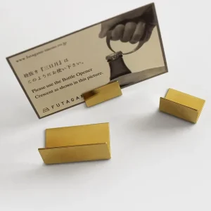 Solid Brass Business Card Holder Metal Name Card Price Tag Display Stand for Office Reception Wedding Banquet Home Decor
