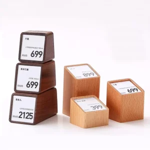 Solid Wood Price Display Board Signs Price Label Holder Shop Label Holder Supermarket Retail Sign