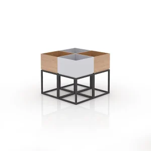 Square Multi Compartment Retail Dump Bin Stand for Small Goods Apparel Store Promotion Display