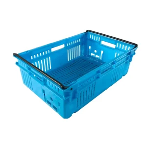 Stackable Nestable Plastic Mesh Logistics Storage Box with Durable Eco Friendly Design for Home and Business Use