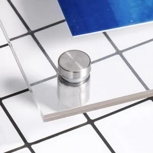 Stainless Steel Glass Mirror Acrylic Frame Black Gold Silver Advertising Sign Mounting Holder Standoff Screw Nail Hanging GLK