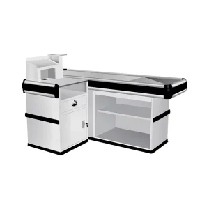 Stainless Steel Retail Store Cashier Checkout Counter Table Supermarket