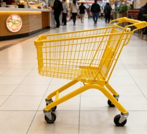 Stainless Steel Shopping Trolley Sturdy Durable Grocery Shopping Supermarkets Push Carts