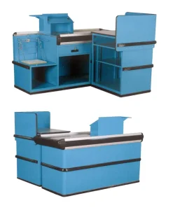 Stainless Steel Supermarket Store Commercial Cashier Counter checkout Counter Equipment