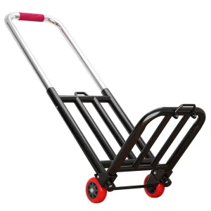 Stair Climber Hand Cart with 360° Swivel Wheels & Brake Aluminum Alloy Folding Cart for Moving Heavy Boxes Upstairs