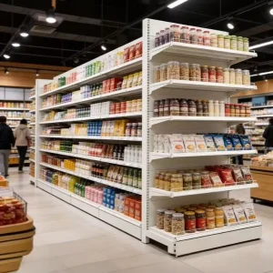Standard New Unit Shelf Quality Store Display Rack Used Gondola Metal Light Duty Grocery Shelves For Supermarket