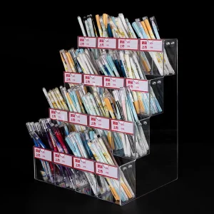Stationery Store Supermarket Pen Display Rack Ballpoint Pen Display Stand Multi Layer Stepped Pen Storage Rack