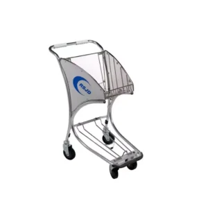 Steel Airport Aviation Shopping Push Cart Trolley with 4 Wheels