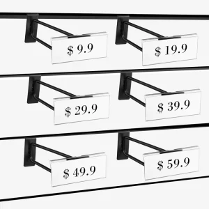 Steel Pegboard Display Hooks with Price Label Holder for Retail Store & Supermarket