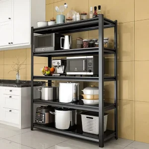 Steel Shelving Unit Modern 5 Layer Adjustable Storage Rack For Garage Warehouse Office Store
