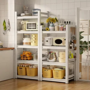 Steel Shelving Units Stackable Storage Racks for Home Kitchen Retail Stores Supermarket Commodity Shelf Factory Direct