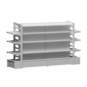 Steel Wood Durable Eco Friendly Freestanding Display Stand for Household Goods Stationery Toy Storage Customizable Size Retail
