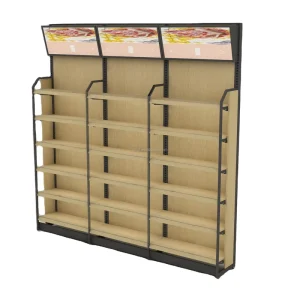 Steel Wooden Retail Display Stands Fixtures for Maternal Child Supplies Supermarket