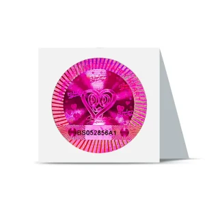 Stickers Hologram Gold Original Personalized Card Holographic Logo Printing Custom Label Brand Void ODM