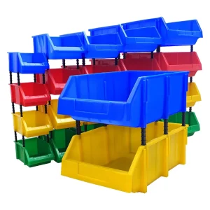 Storage Part Bins for Warehouse Organization Bins Crate Sustainable Stackable Open Front Storage Box Hardware Screw Parts Bins