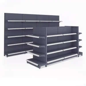 Storage Supermarket Display Shelves Light Duty Metallic Large Shopping Mall Display Racks