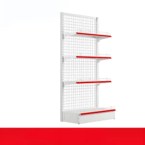 Store Customized Single Side Shelf Light Duty Supermarket Rack Metal 5-Shelf Gondola Grocery Display Shelf