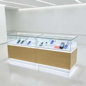 Store Design Modern Mobile Phone Shop Interior Design With LED Lighting Phone Store Decoration Phone Case Display Rack Showcase