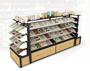 Store Display Stand Vegetable and Fruit Supermarket Shelves Supermarket Rack