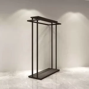 Store Fixtures Clothing Shop Black Display Stand Rack Metal Hanging Shelf