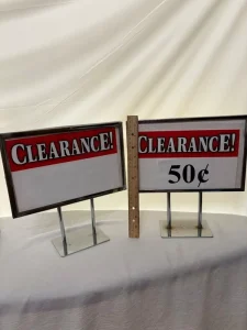 Store Signs Free Standing Counter Top Metal Sign Holders